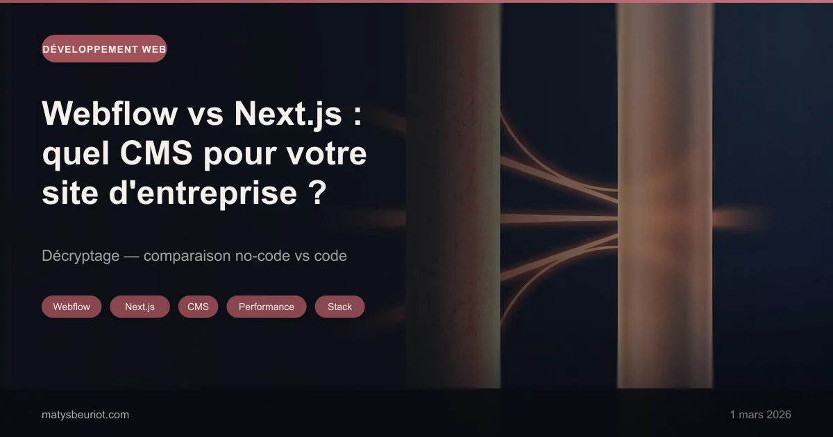 Webflow vs Next.js: Which Should You Choose for Your Business Site?