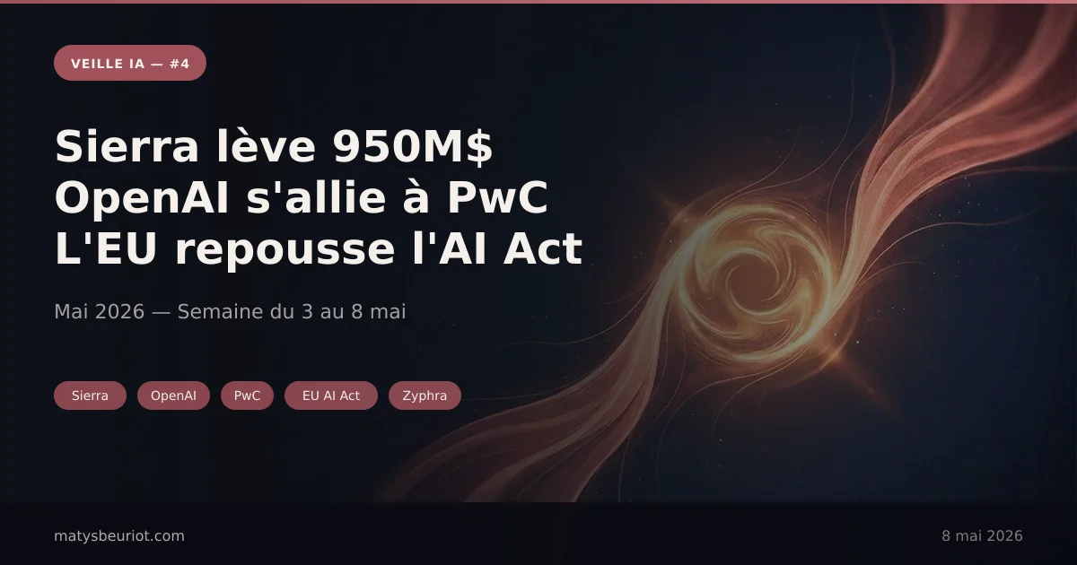 AI Watch — May 2026: Sierra Raises $950M, OpenAI Partners With PwC, and the EU Delays Its AI Act